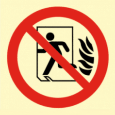 instalador pci cartel senal sin salida en caso de incendio