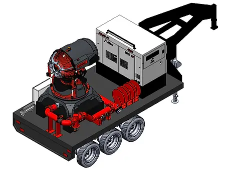 instalacion movil con generador diesel