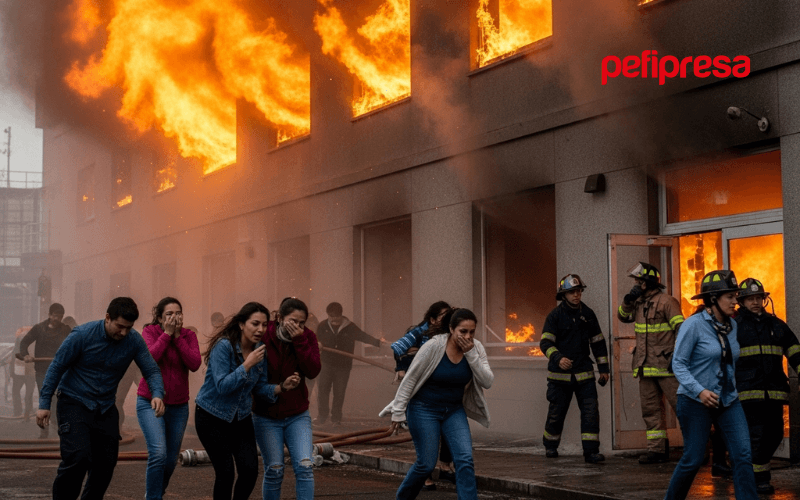 Visibility limits, radiation, fire, people